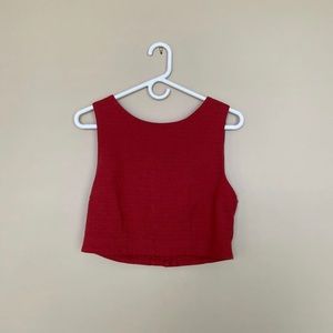 Back button crop top